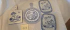  Preview image for Lot# 408 - Blue Willow Trivets and Cutti 