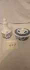  Preview image for Lot# 443 - Blue Willow Oil Cruet and Cov 