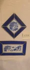  Preview image for Lot# 453 - 2 Stained Glass Blue Willow W 