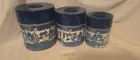  Preview image for Lot# 454 - 3 Metal Blue Willow Cannister 