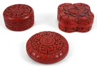  Preview image for THREE CHINESE CINNABAR LACQUER BOXES, 