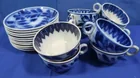  Preview image for Lot# 38 - Antique Flow Blue Set of 8 Tea 
