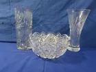  Preview image for Lot# 58 - Antique Cut Glass Bowl & Vase  