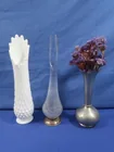  Preview image for Lot# 107 - 3 Tall Vases, 1 Milk Glass 