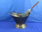 Preview image for Lot# 262 - Brass Coal Scuttle & Ash Broo 