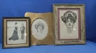 Preview image for Lot# 443 - 3 Vntg Framed Picture- Girl H 