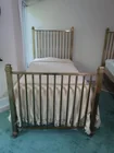  Preview image for Lot# 301 - Antique Brass Framed Bed w/Pu 
