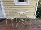  Preview image for Lot# 87 - Three-piece white metal garden 