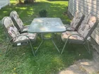  Preview image for Lot# 845 - GLASS TOP PATIO TABLE WITH 4  