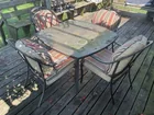  Preview image for Lot# 851 - GLASS TOP PATIO TABLE WITH 4  