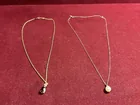  Preview image for Lot# 156 - 2 GOLD NECKLACES PEARL / GARN 