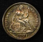  Preview image for 1891 SEATED LIBERTY DIME AU/BU 