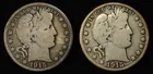  Preview image for 1915-D,S BARBER HALVES VG 