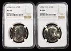  Preview image for (2) 1776-1976-D KENNEDY HALF DOLLARS NGC 