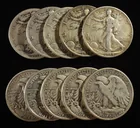  Preview image for (10) 90% SILVER WALKING LIBERTY HALF 