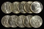  Preview image for (10) KENNEDY HALF DOLLARS 90% SILVER 