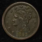 Preview image for 1853 BRAIDED HAIR LARGE CENT XF/AU 