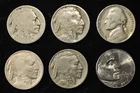  Preview image for (4) BUFFALO NICKELS & (2) JEFFERSON 