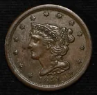  Preview image for 1851 BRAIDED HAIR HALF CENT NICE ORIG 