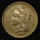  Preview image for 1869 3-CENT NICKEL VERY CH ORIG UNC 