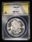  Preview image for 1880-S MORGAN DOLLAR ANACS MS-61 LOOKS 