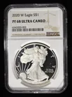  Preview image for 2020-W AMERICAN SILVER EAGLE NGC PF68 