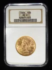  Preview image for 1893 $10 GOLD LIBERTY NGC MS-61 