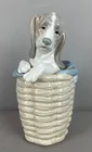  Preview image for Lladro Dog in the Basket Porcelain 