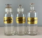  Preview image for Group of 3 Antique Glass Label 