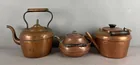  Preview image for Group of 3 Antique Copper Teapots 