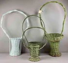  Preview image for Group of 4 Vintage Wicker Flower Baskets 