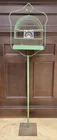  Preview image for Antique Green Metal Birdcage with Stand 