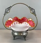  Preview image for Cased Cranberry Ribboned Art Glass 