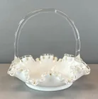  Preview image for Vintage Fenton Silver Crest White Glass 