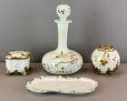  Preview image for Group of 4 Antique White Glass Items 
