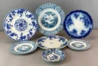  Preview image for Group of 7 Blue Transferware Plates and 