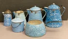  Preview image for Group of Vintage Blue Enamelware Coffee 