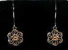  Preview image for Pair of 10K Tri-Tone Floral Dangle 