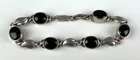  Preview image for Sterling Silver Onyx Leaf Link Bracelet 