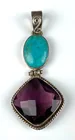  Preview image for Sterling Silver Turquoise CZ Pendant 