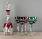  Preview image for Group of 6 Vintage Colored Cut To Clear 