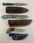  Preview image for Group of 3 Custom Damascus Steel Fixed 