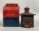  Preview image for Group of 2 Vintage Cast Iron Coin Banks 
