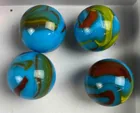  Preview image for Group of 4 Vacor Blue Serpent Glass 