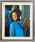  Preview image for Vintage 1988 Framed Iowa Amish Girl With 