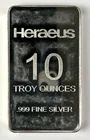  Preview image for Heraeus 10 oz .999 Fine Silver Ingot/Bar 