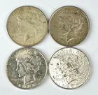  Preview image for Group of 4 US Peace Silver Dollars 