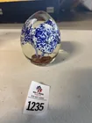  Preview image for Lot# 1235 - Blue & White Glass Paperweig 