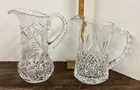  Preview image for Lot# 48 - 2 clear glass pitchers 
