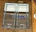  Preview image for Lot# 247 - Pair of etched mirrored candl 